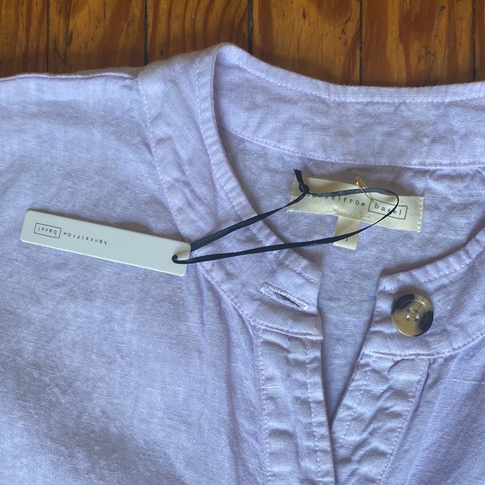 NWT Hansel from Basel Linen Dress Lilac/Purple